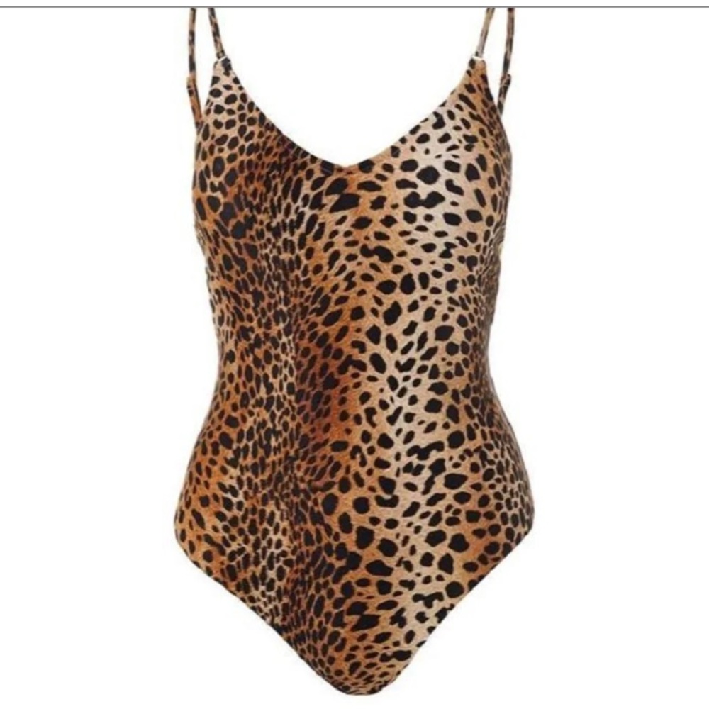 NWT cheetah print one piece swimsuit size 12